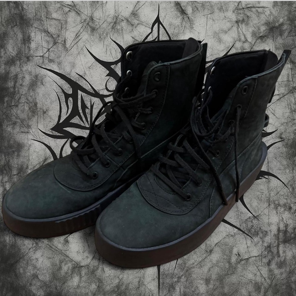 The Weeknd Puma XO Parallel Size 7.5 Dark All Black High-Top Boots